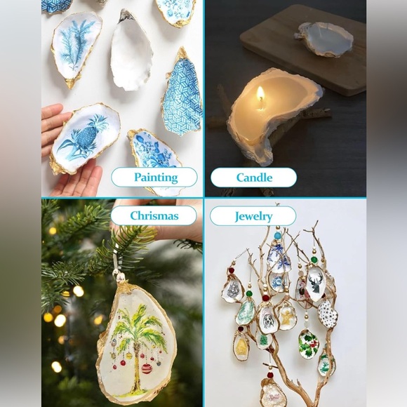 Natural Alaskan Oyster Shells- clear glazed & glossy - Picture 12 of 12